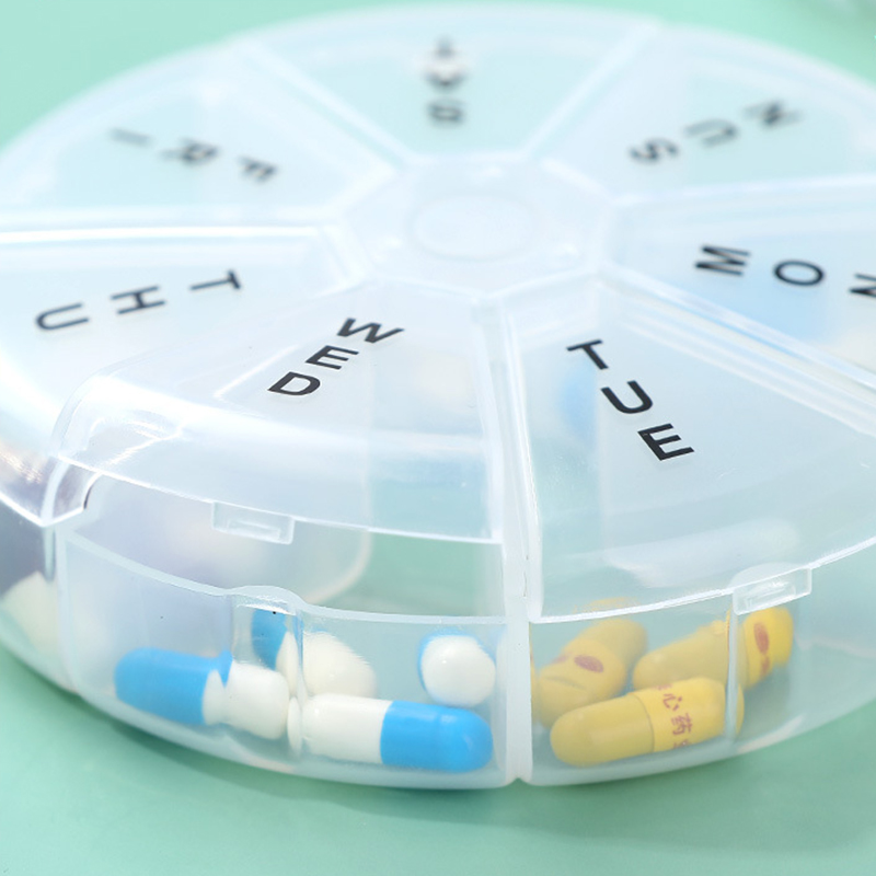 Round Weekly Pill Organizer 5