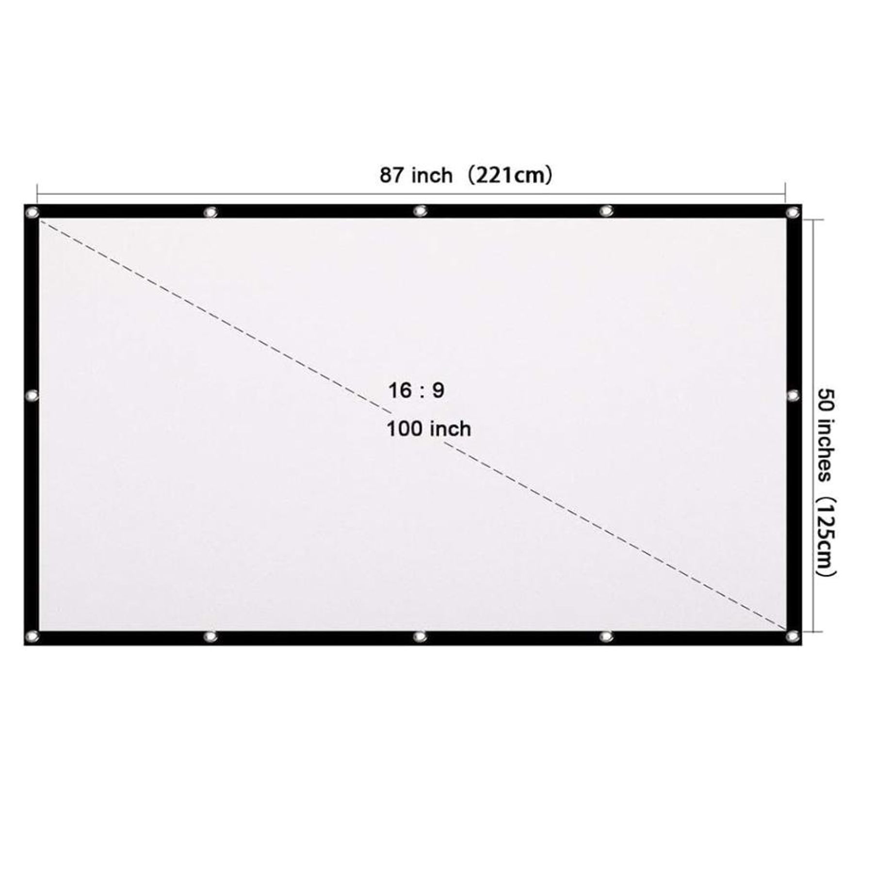 100" Portable Projector Screen for Outdoor and Indoor Movies 3