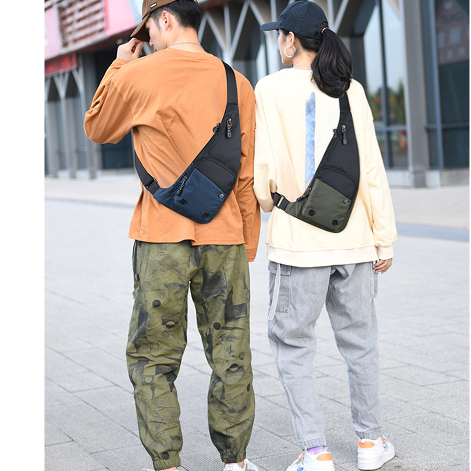 Nylon Men New Trendy Casual Chest Bag 9