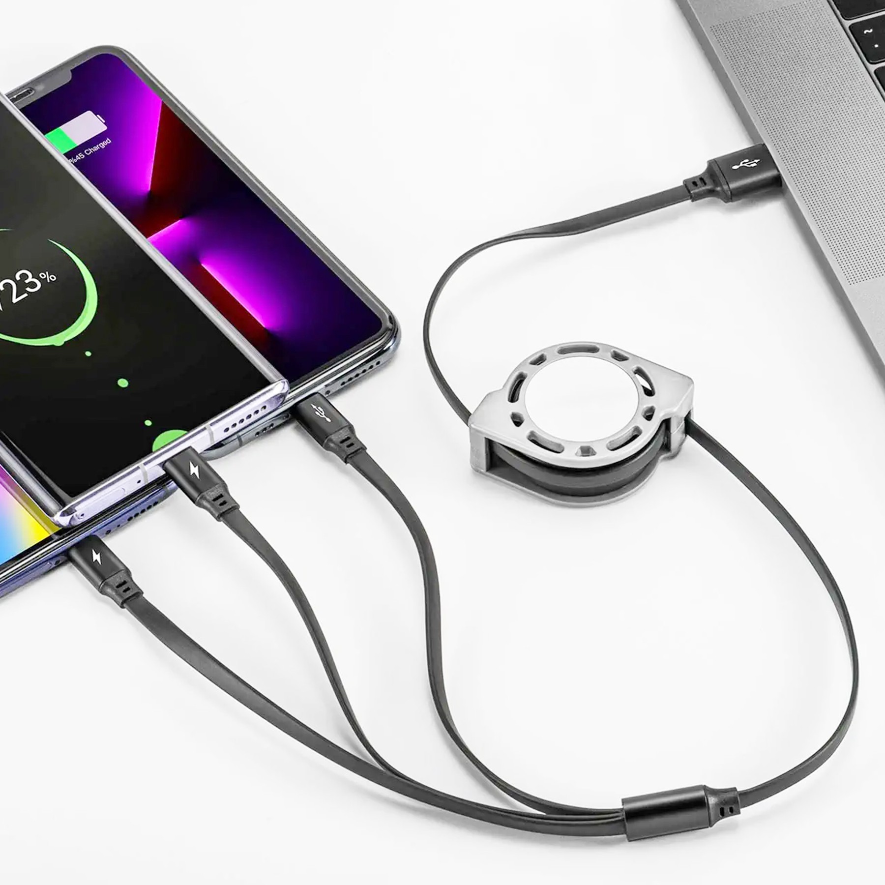 3 in 1 Retractable Charger Cable 2