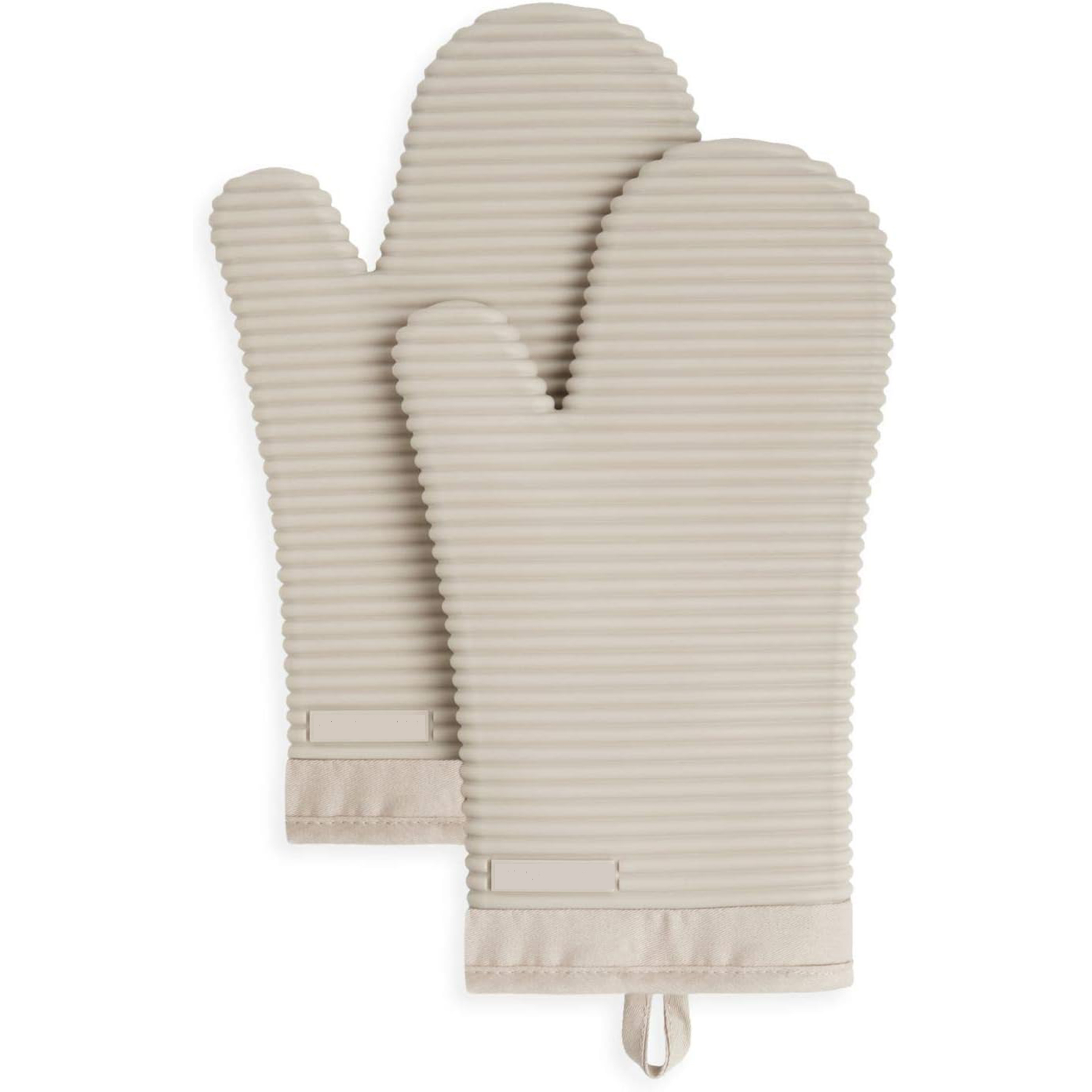 2 Pack Set Ribbed Soft Silicone Oven Mitts 9