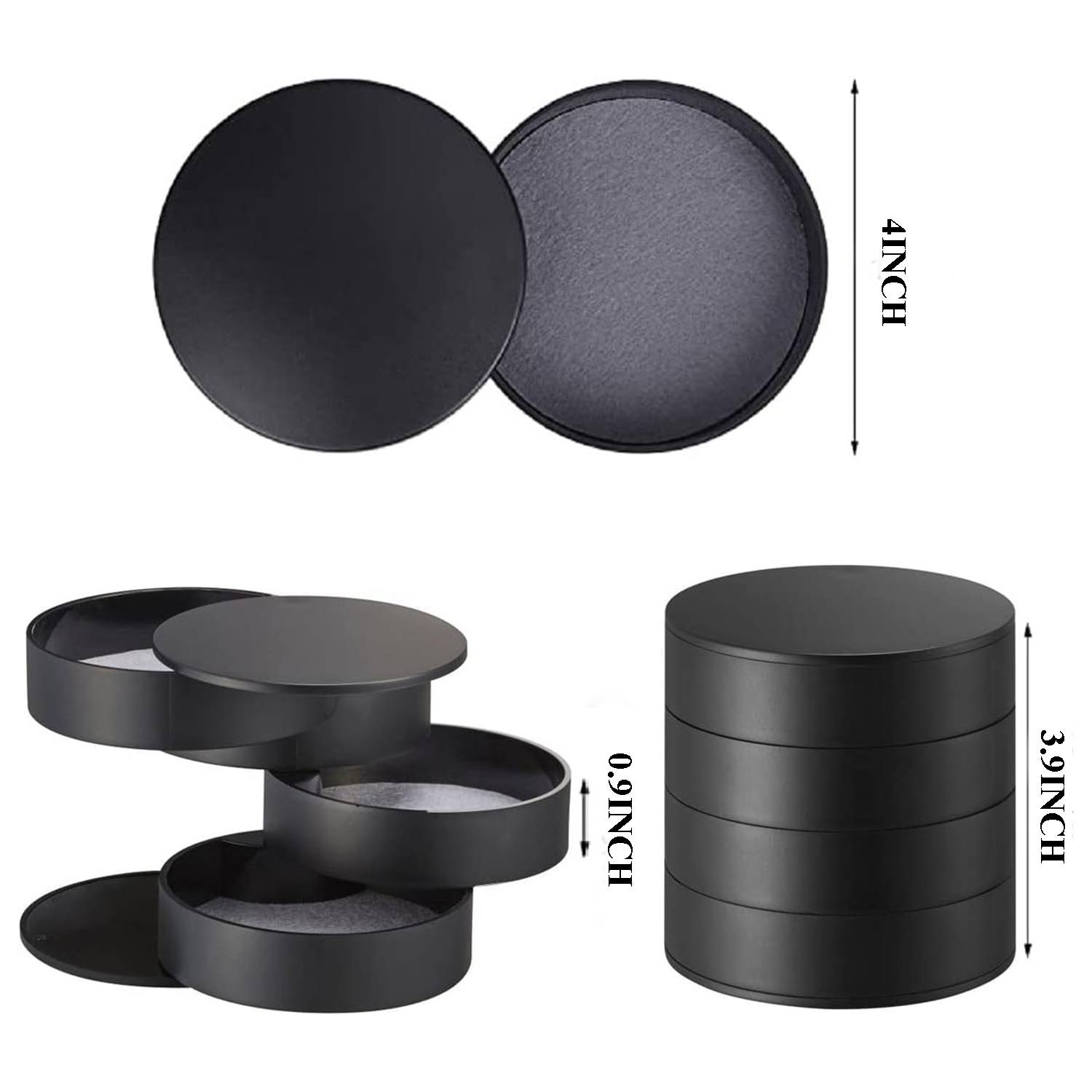 Round Jewellery Storage Box 4