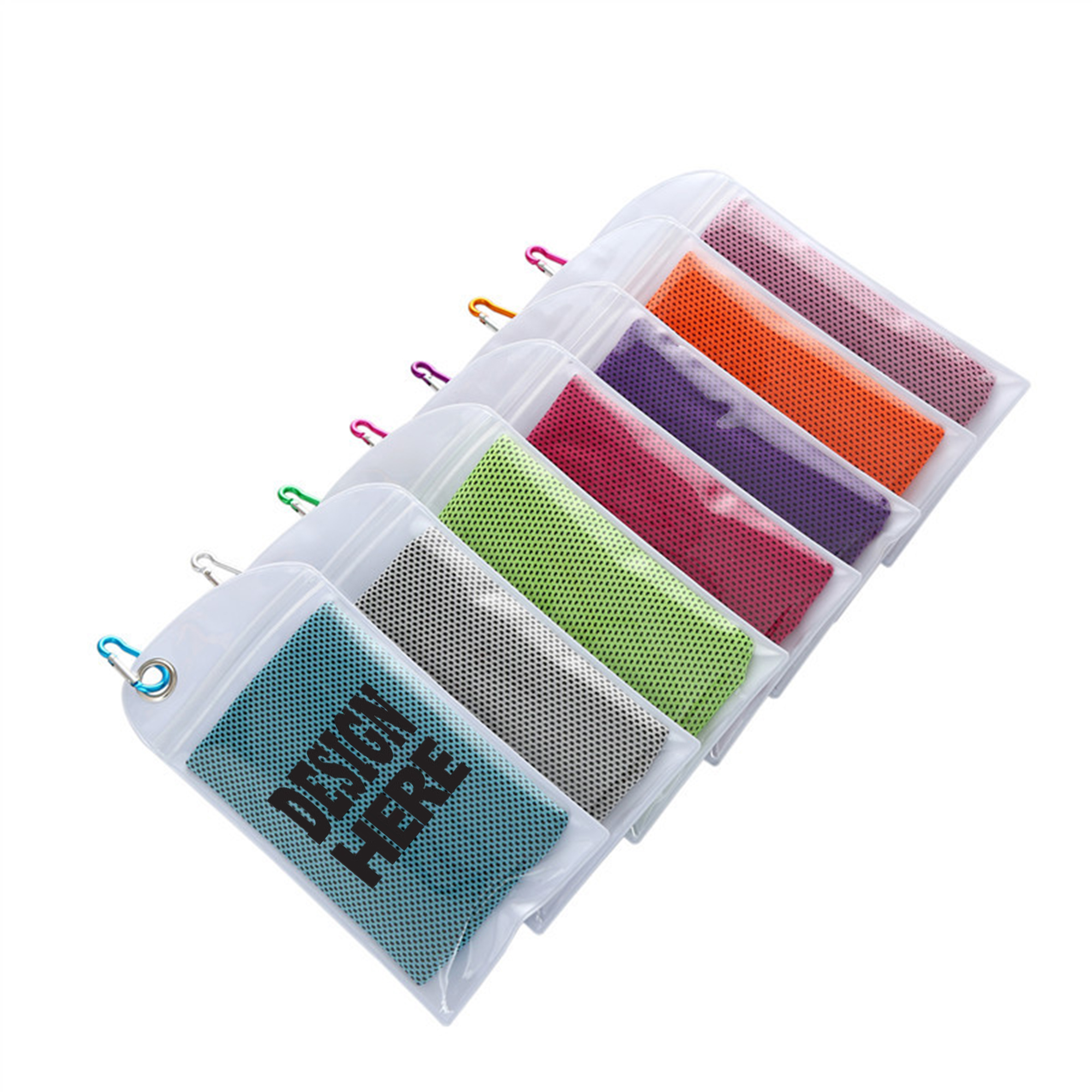 Cooling Towel With Carabiner Pouch 2