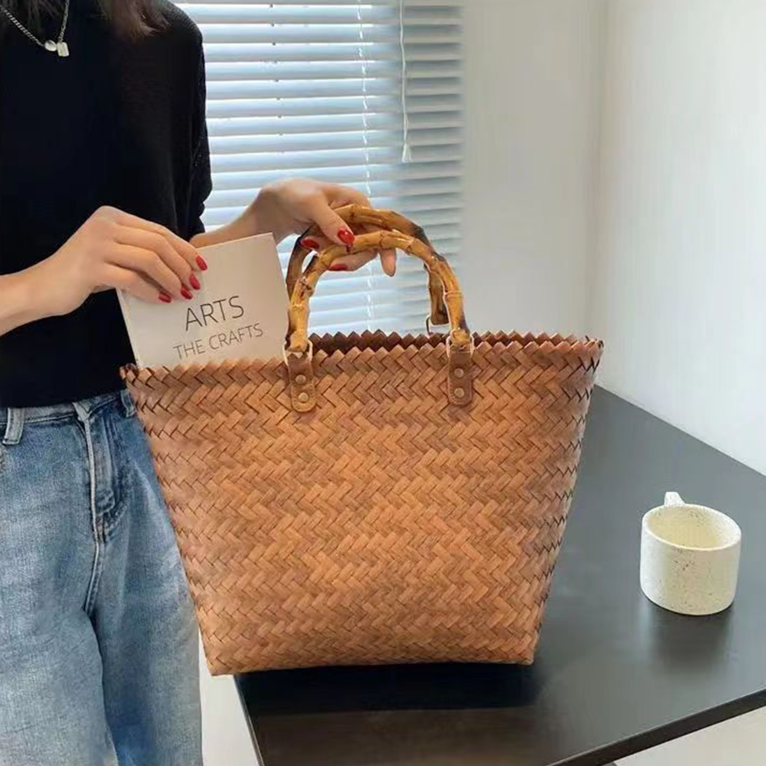 Summer Beach Rattan Tote Bag 4