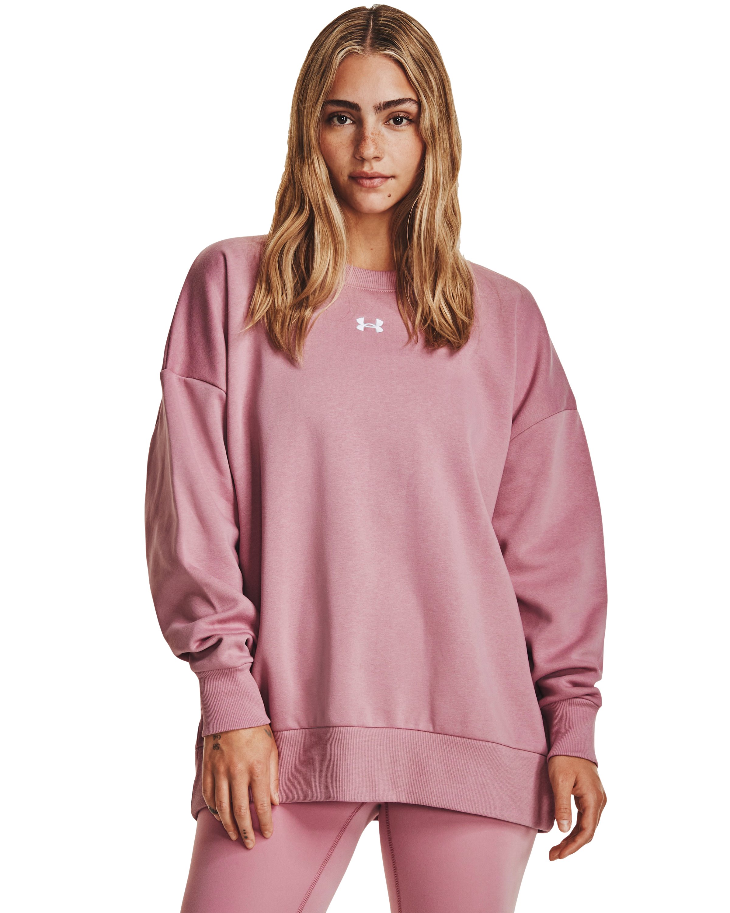 UA Rival Fleece Oversized Women's Crew, custom hoodie or sweatshirt with logo imprint 15