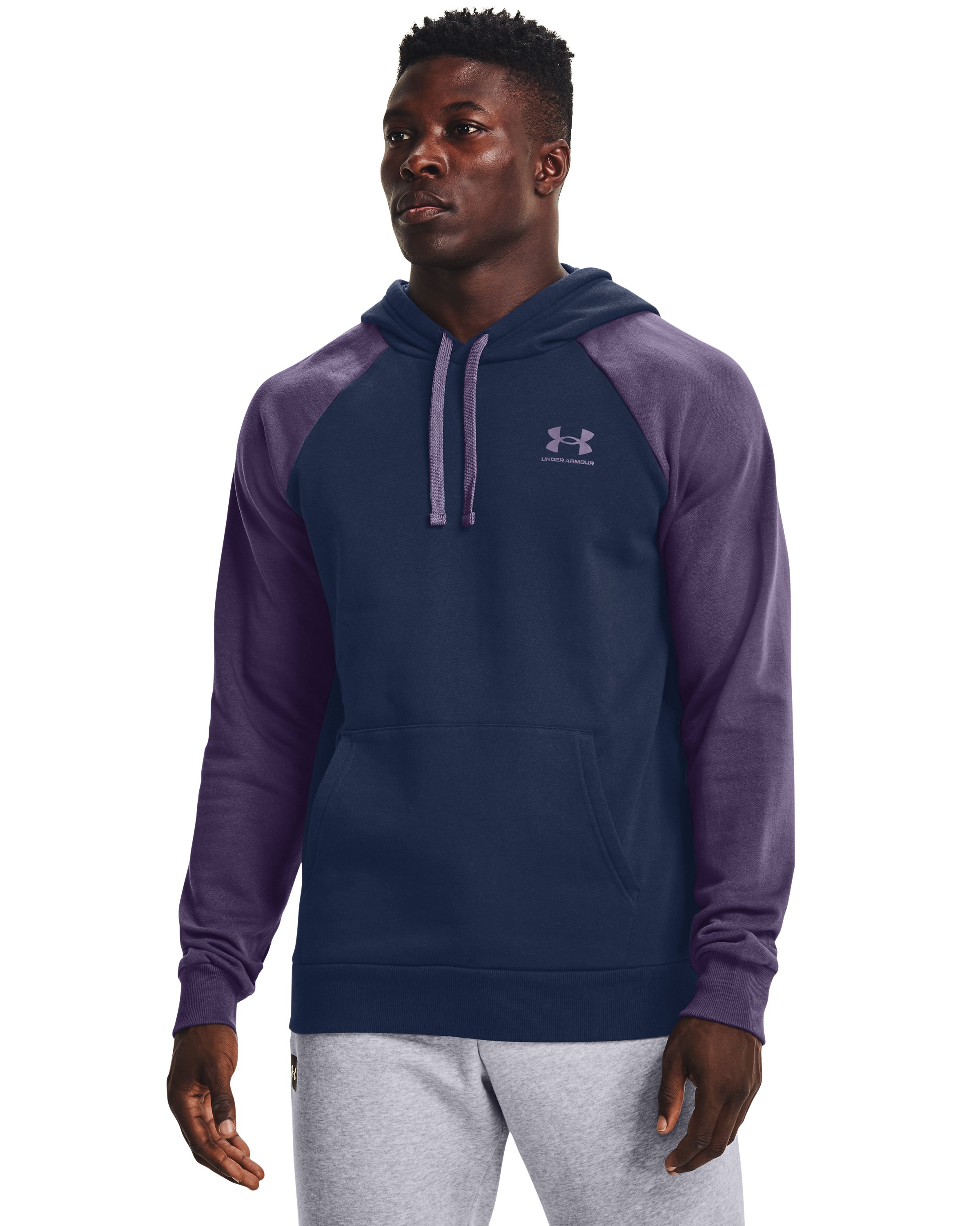 UA Rival Fleece Colorblock Men's Hoodie 2