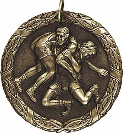 Wrestling XR200 Series Medal, 2" 1