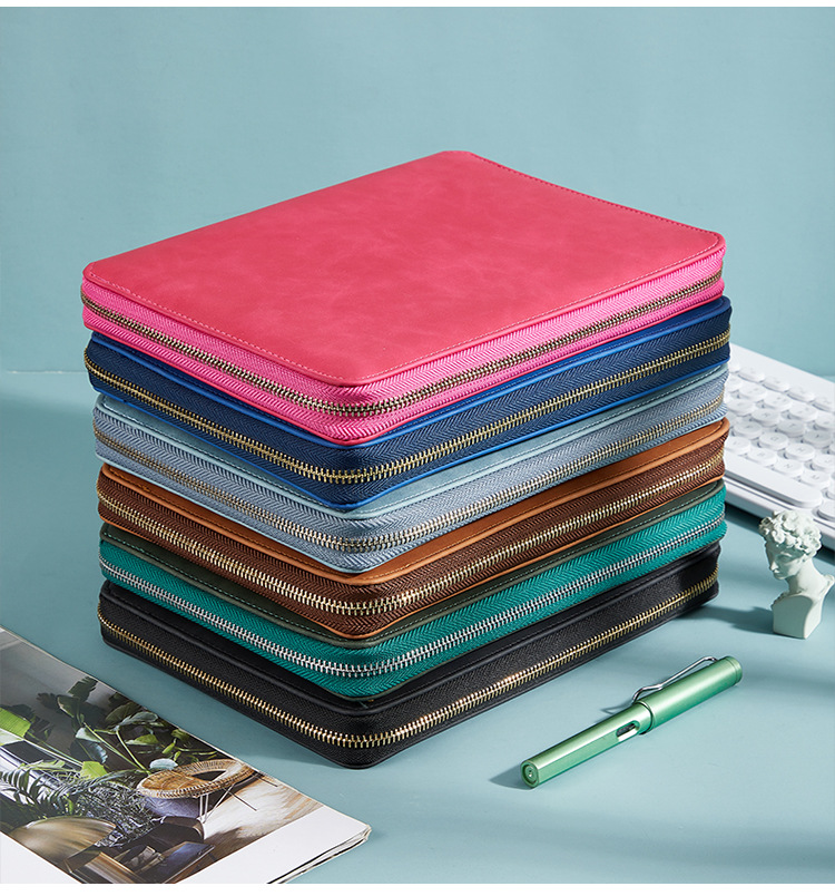 Pu Zipper Bag Loose-leaf Notebook 4
