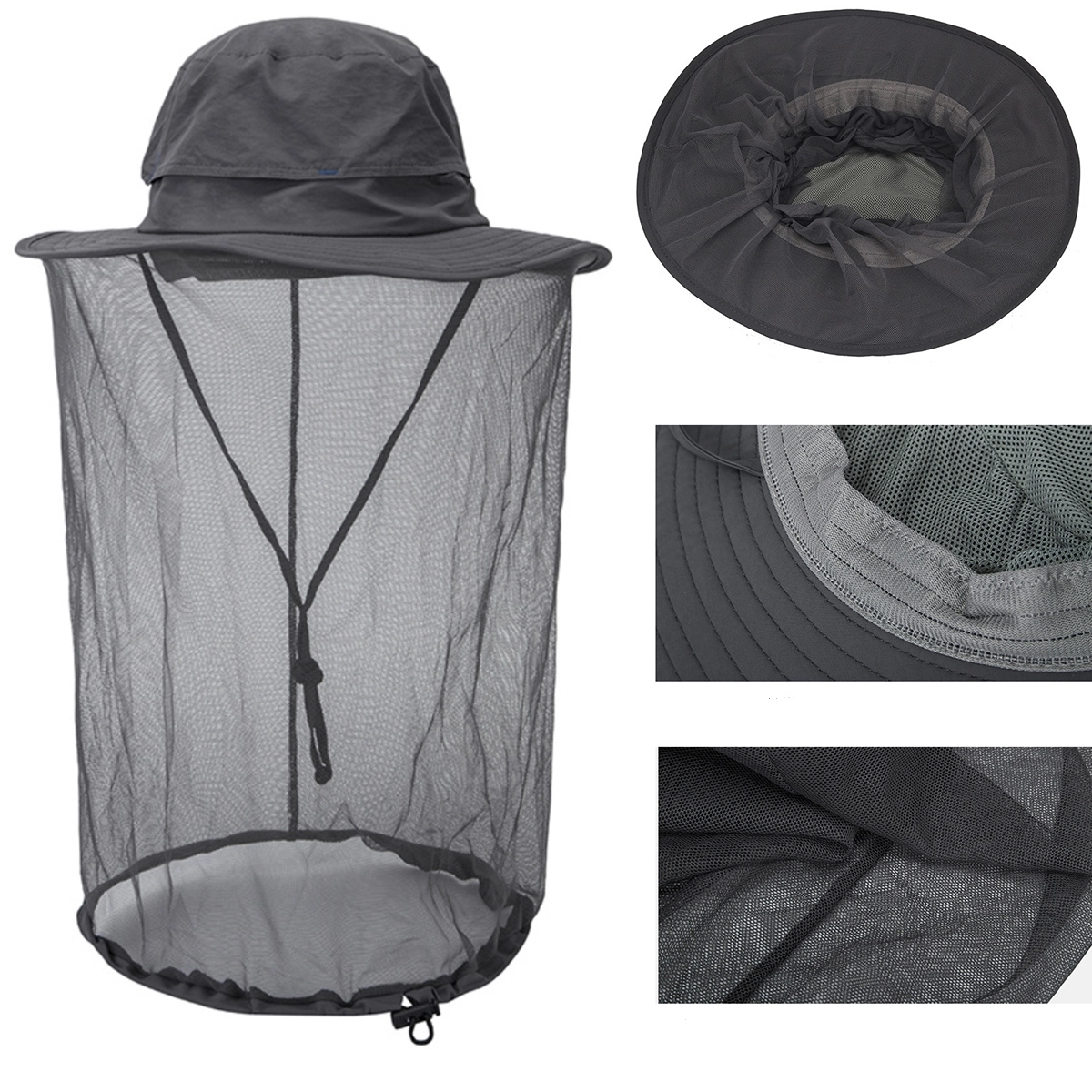 Outdoor Anti - Mosquito Bucket Hat With Net Mesh 3