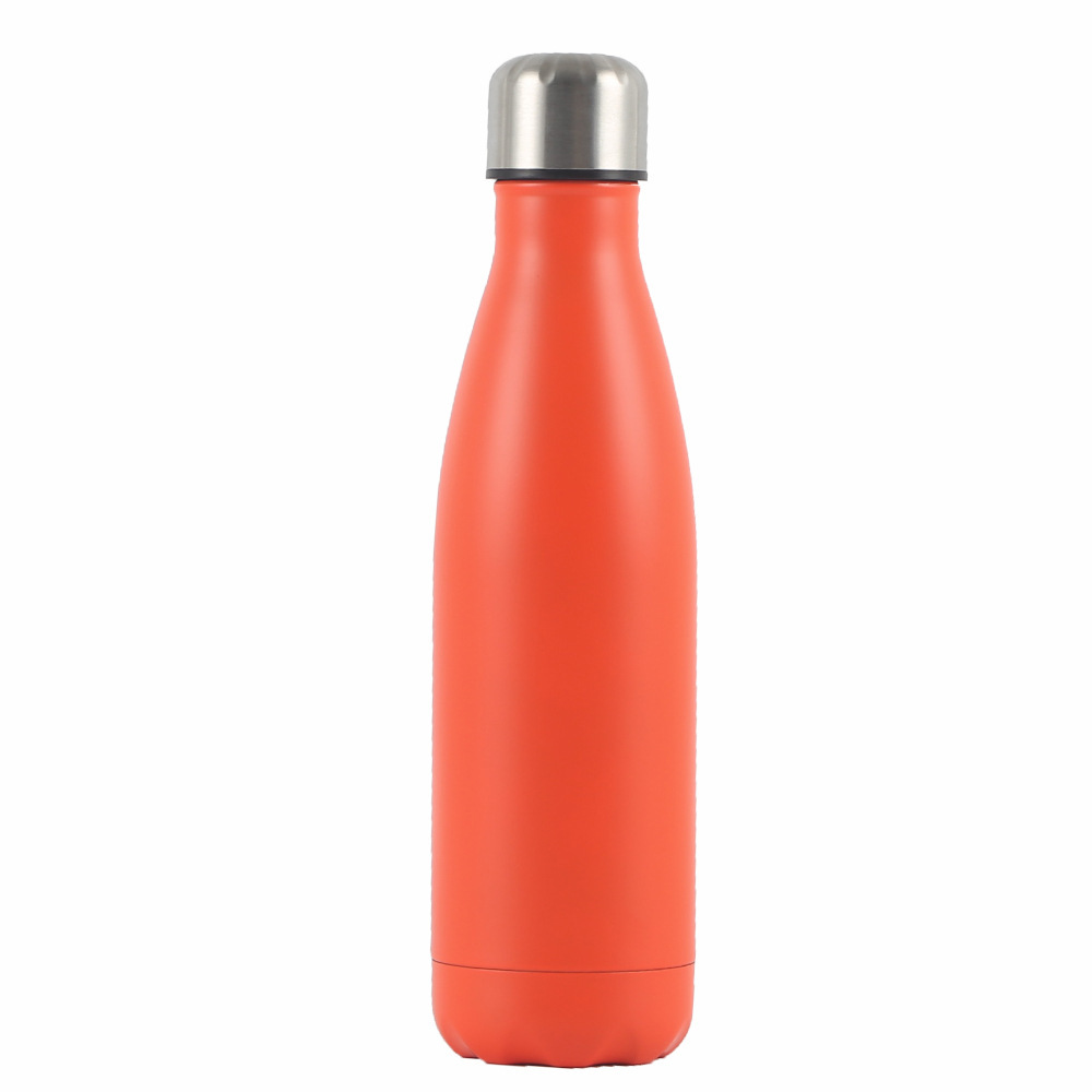 500ml Vacuum Water Bottle 304 Stainless Steel Cola Shape Water Bottle Personal Sports Flask, custom water bottle with logo imprint 2