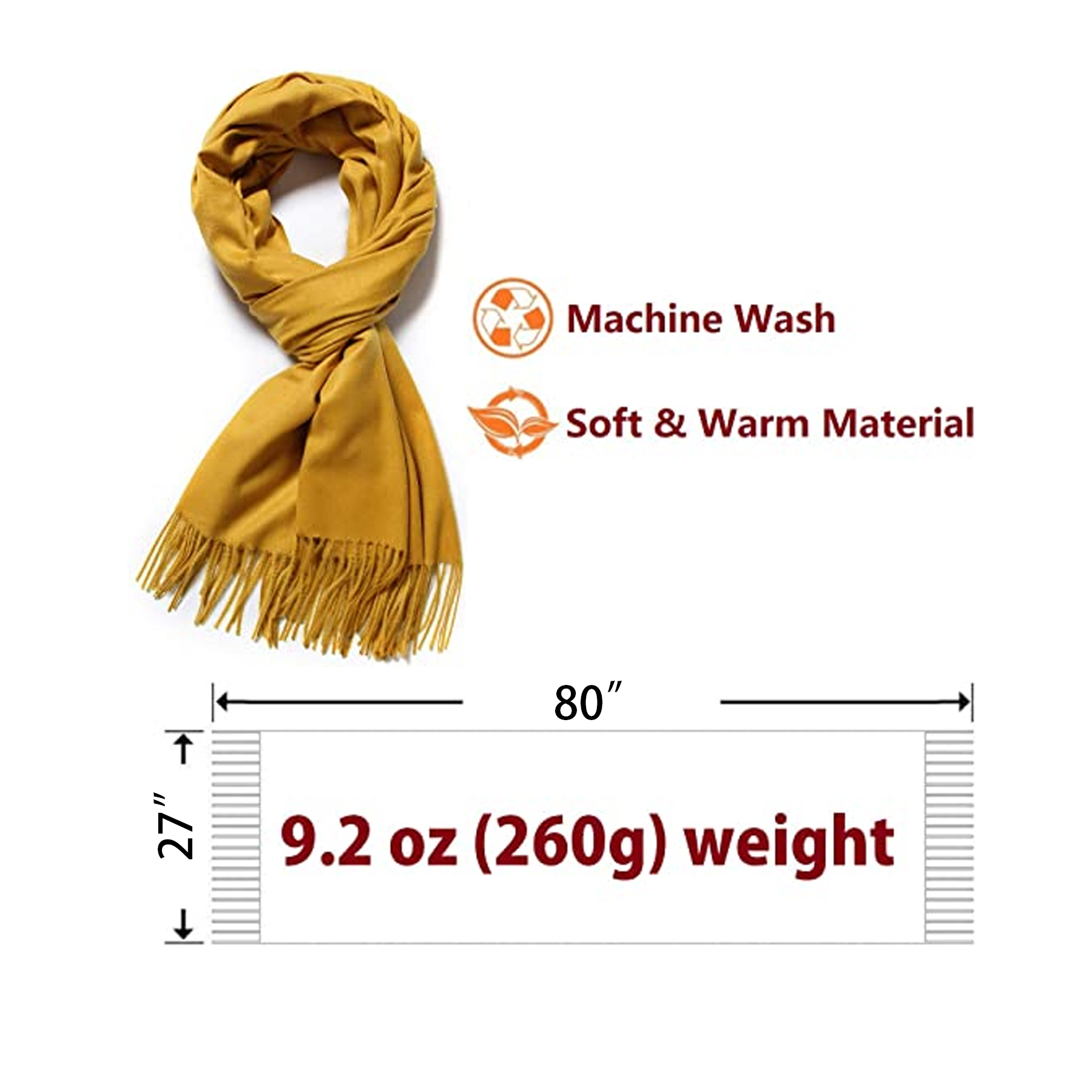 Solid Shawl Wrap Scarf for Women 3