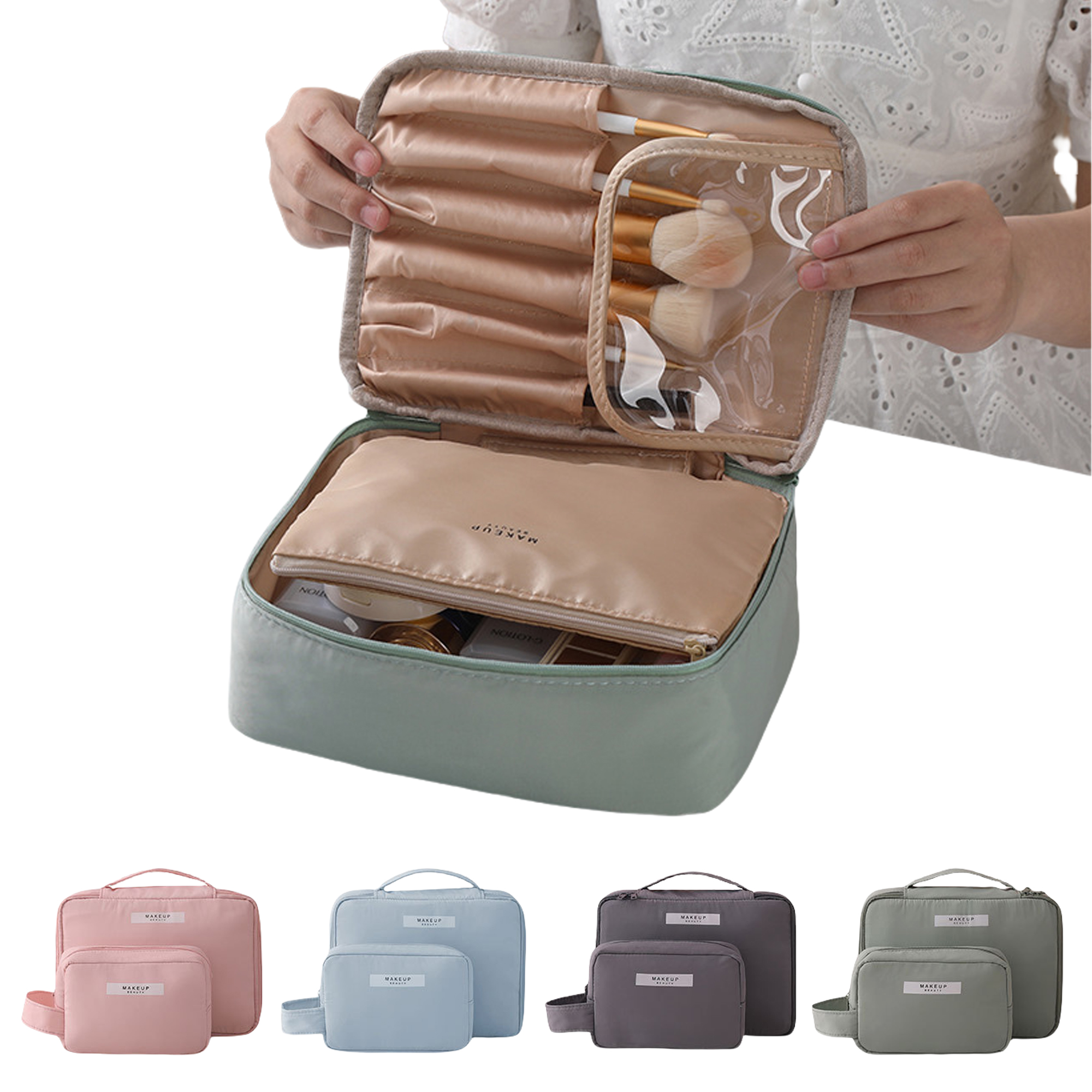 Waterproof Travel Makeup Organizer Bag 1