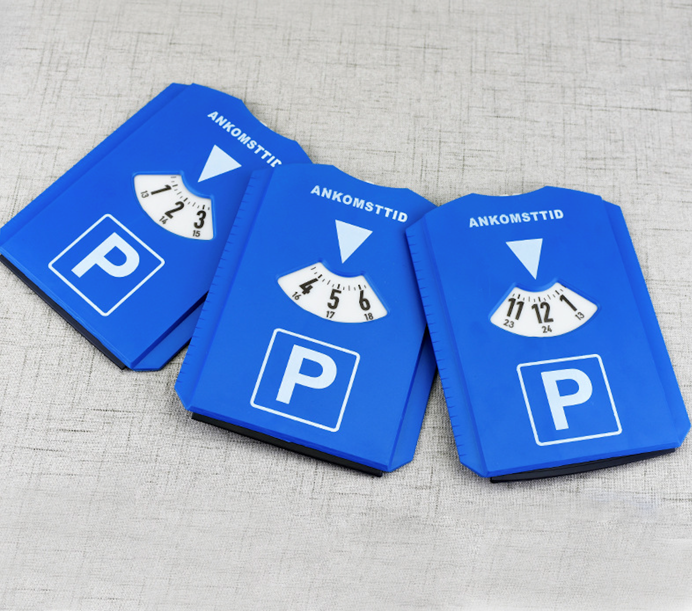Parking time card with ice scraper 2