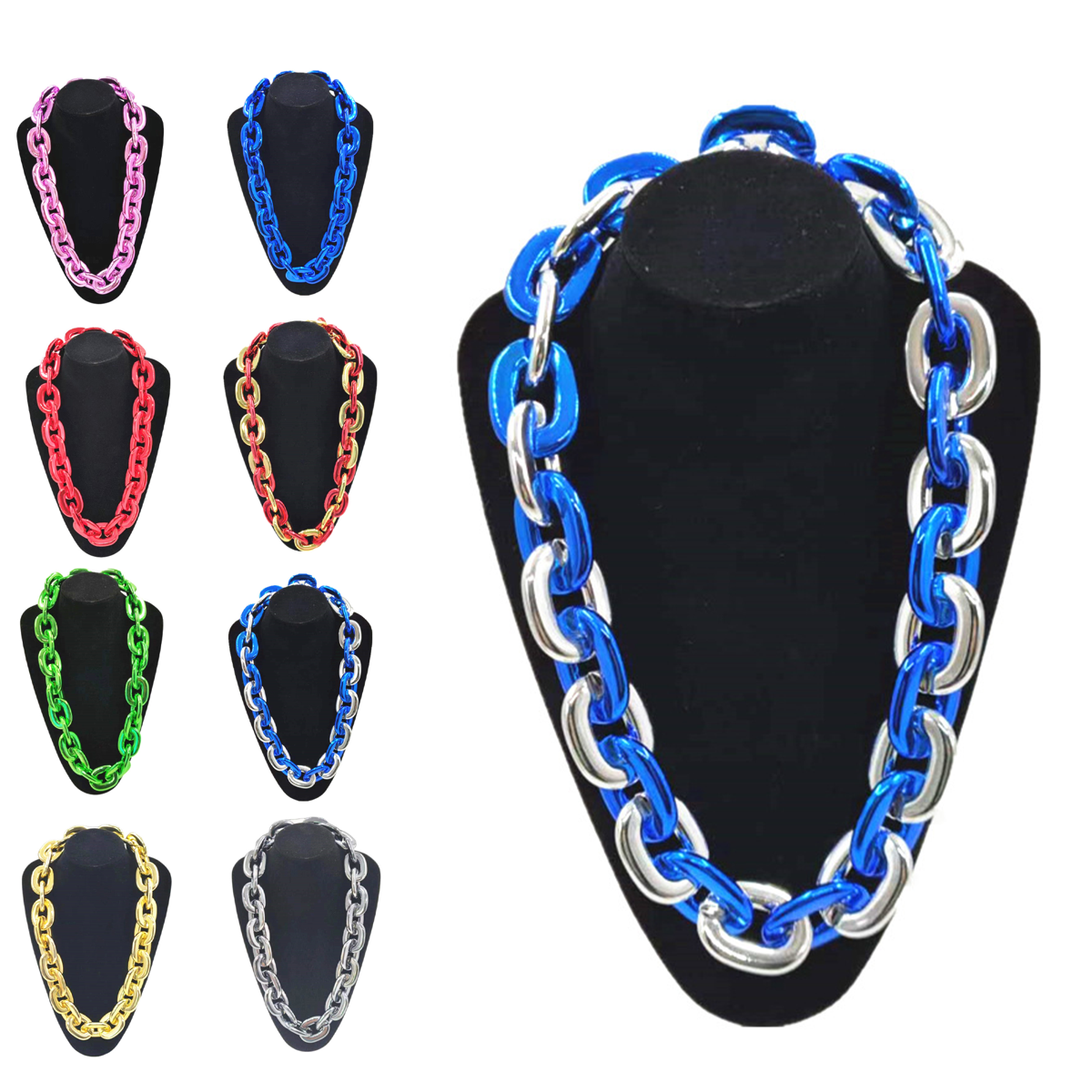 Big Silver Necklace ?C Multiple Color Choices 4