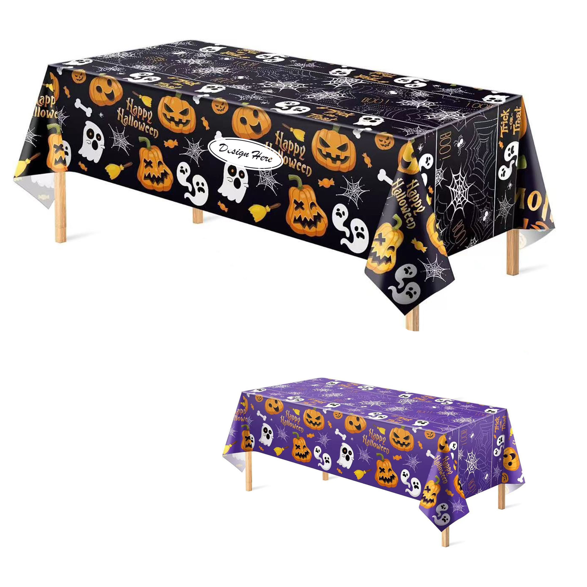 Disposable Plastic Halloween Tablecloth 2