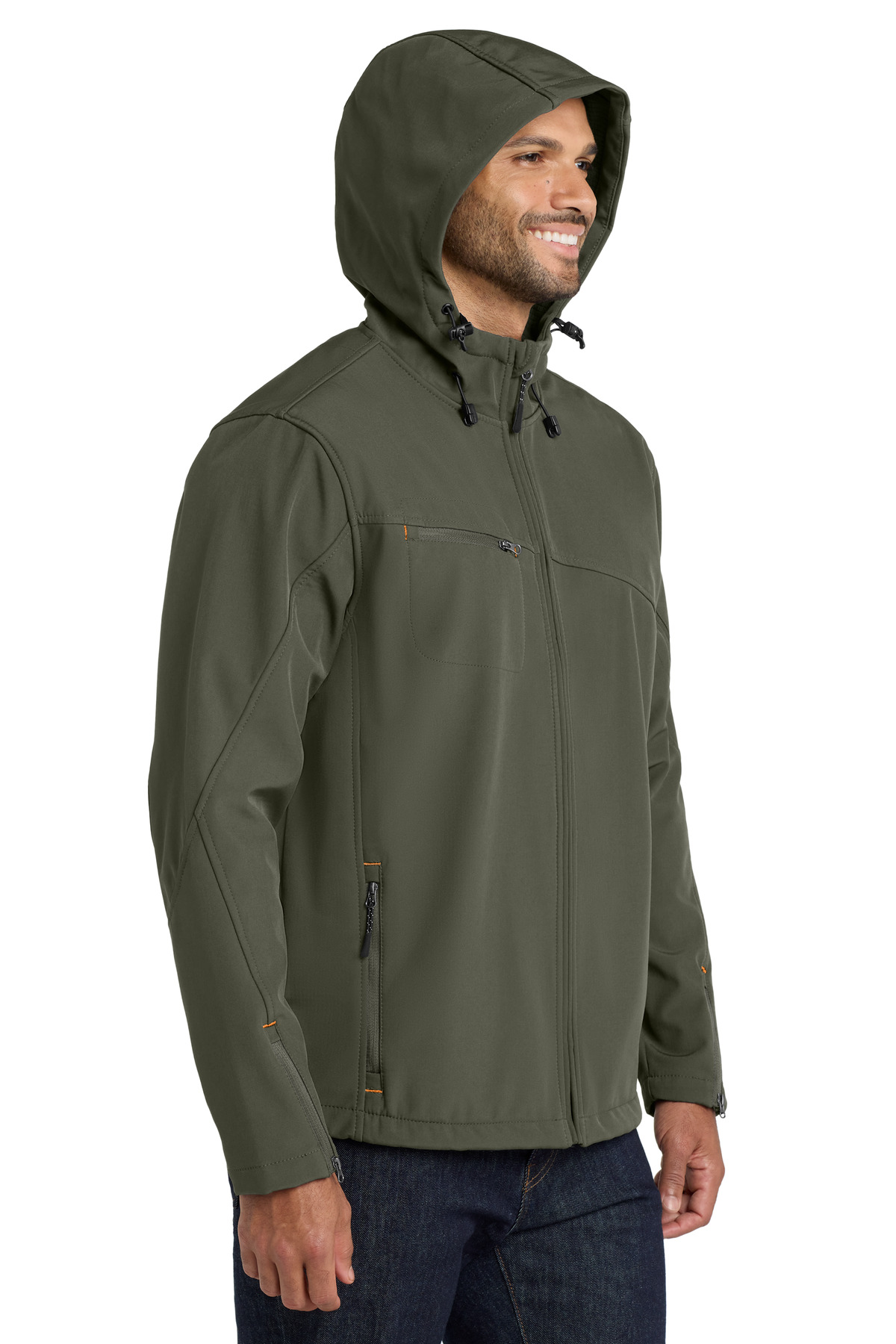 Port Authority Textured Hooded Soft Shell Jacket. J706 26
