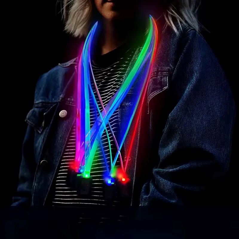 Led Light Up Neon Necklace Neck Lanyard 1