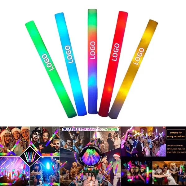 Foam Baton with LED Lights - Soft 19-Inch Glow Stick 6