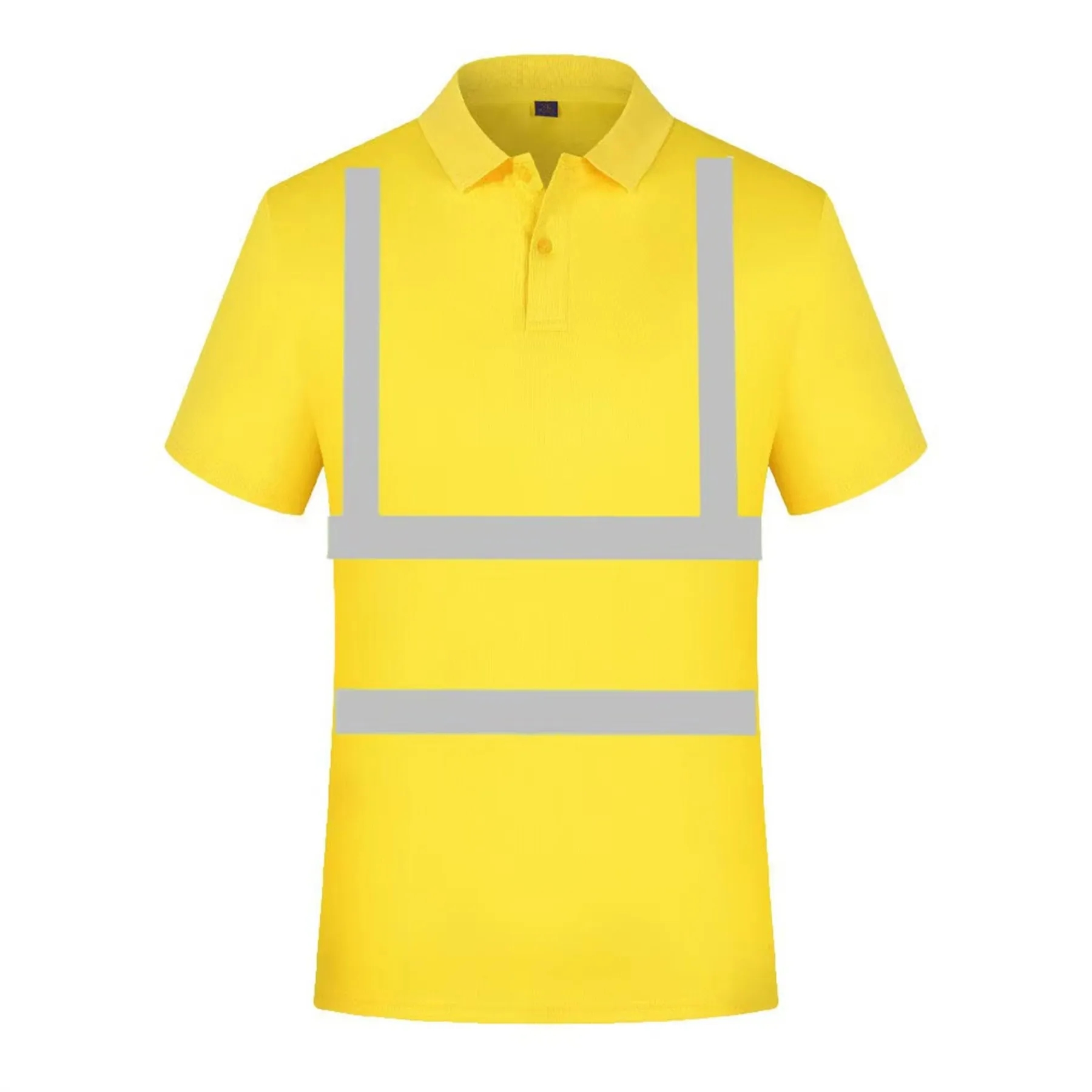 High Visibility Reflective Construction Safety Polo T Shirt 7