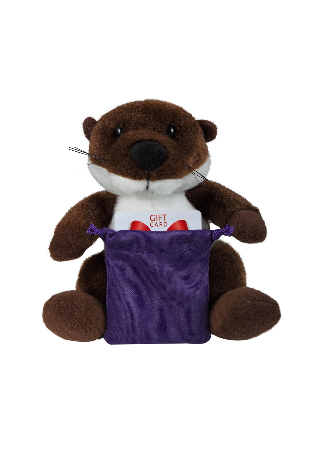 soft plush Otter with gift card sack