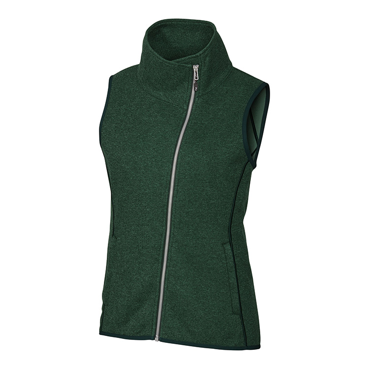 Cutter & Buck Ladies Mainsail Sweater-Knit Full Zip Vest 9