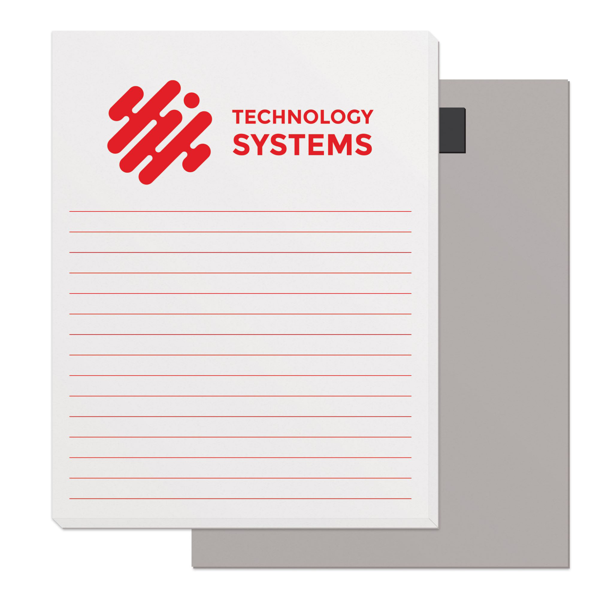 50 Page Magnetic Note-Pads with Medium Red Imprint (4.25"x5.5") 2