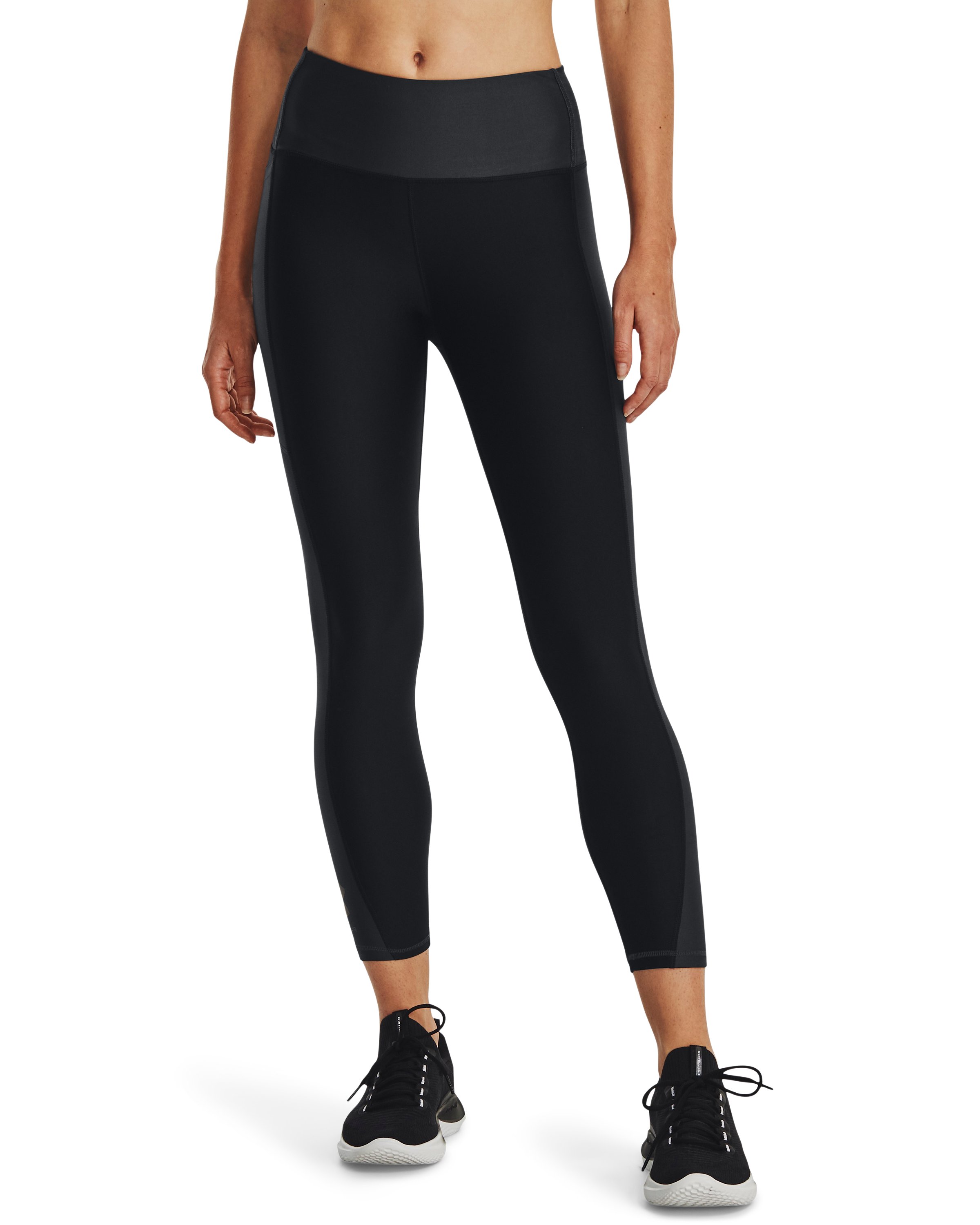 Women's HeatGear No-Slip Waistband Blocked Ankle Leggings 3