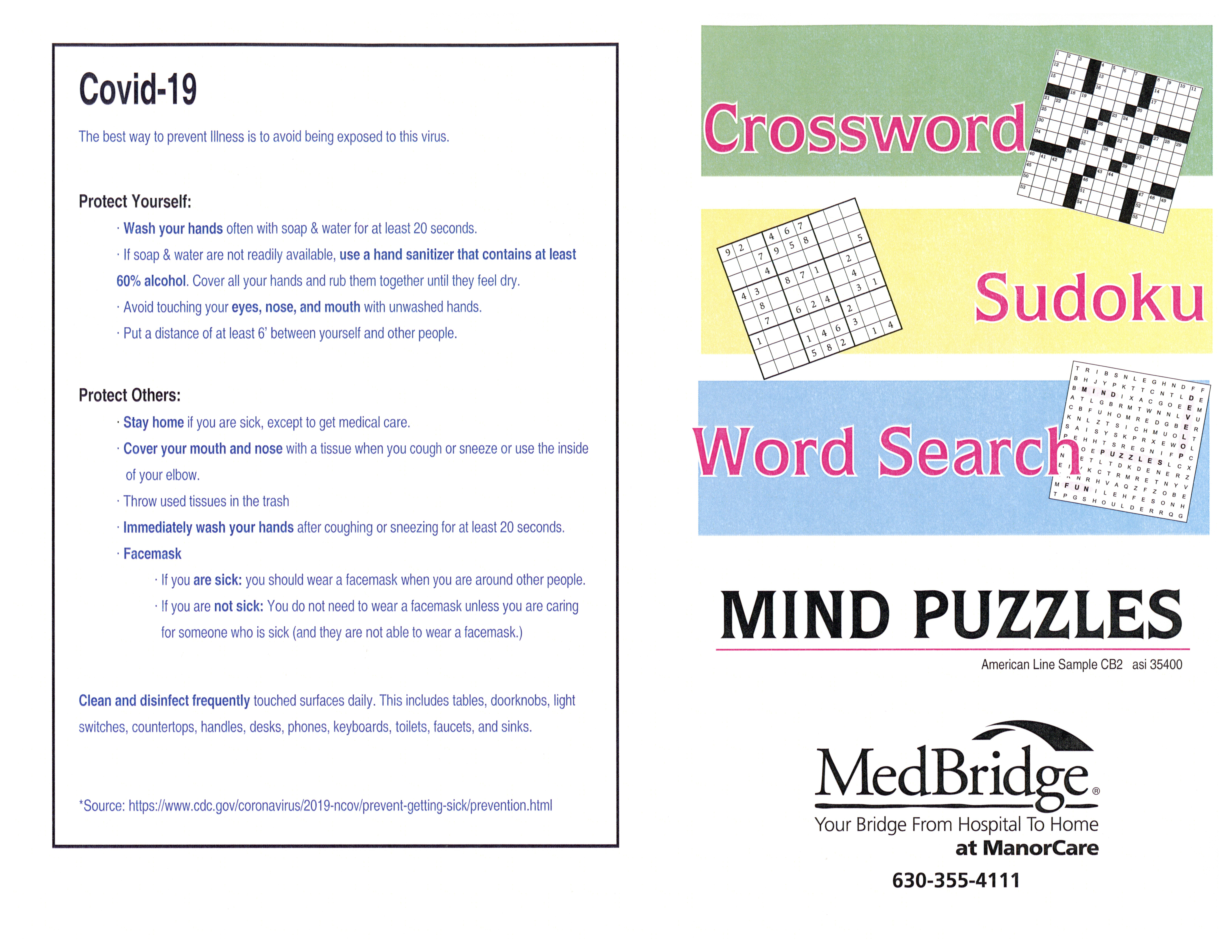 Large Print Combination Puzzle Book - Saddle Stitched 3