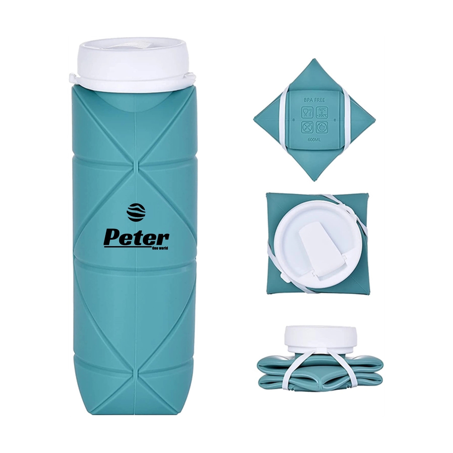 20oz Silicone Foldable Travel Sports Botttle 2