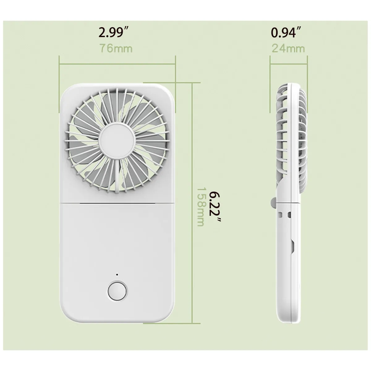 Mini Portable Foldable Rechargeable Small Personal Fan 5