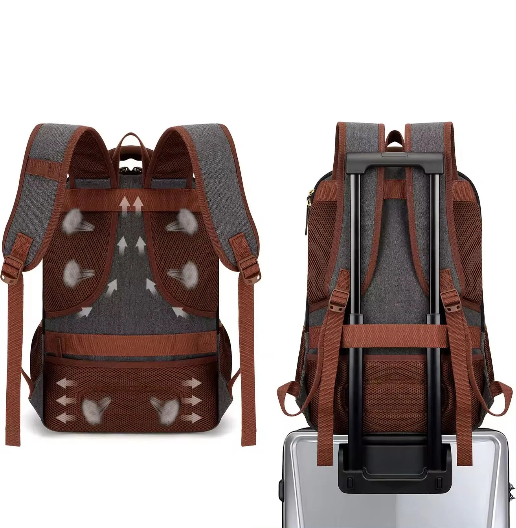 USB Charging Canvas Laptop Backpack 3