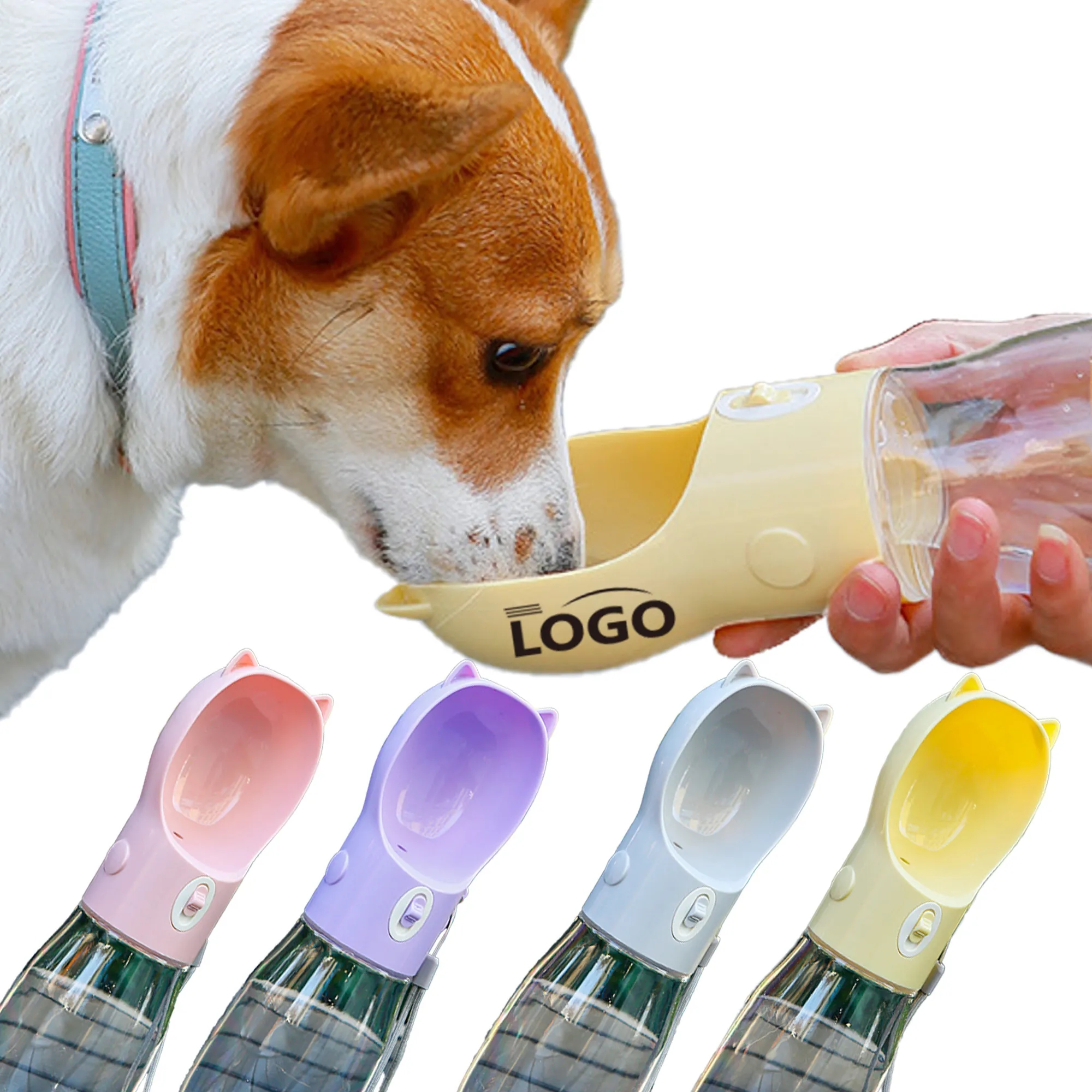 18oz Leak-Proof Bowl Water Bottle: Customizable Active Pets 1