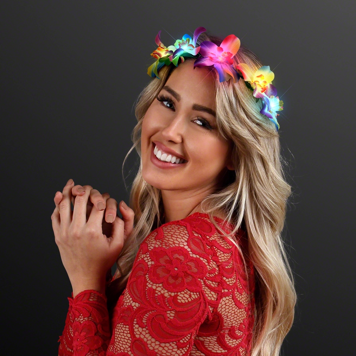 LED Orchid Flower Crown 1