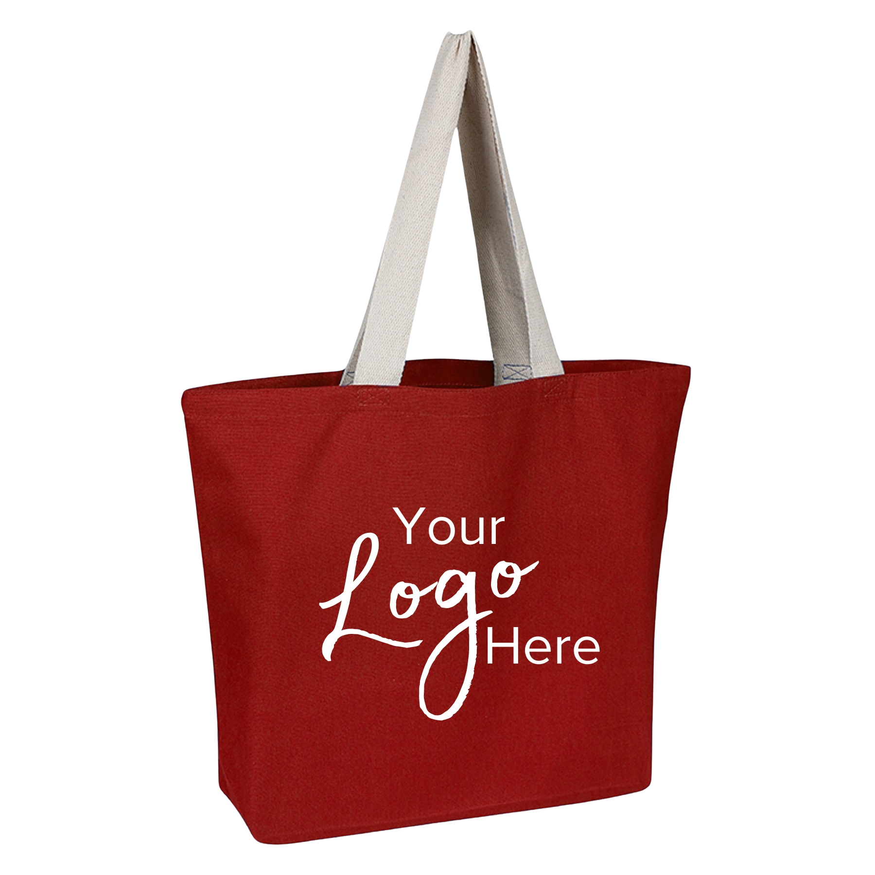 Canvas Beach 20"W x 15"H x 5" Gusset Bag, custom tote bag with logo imprint 1