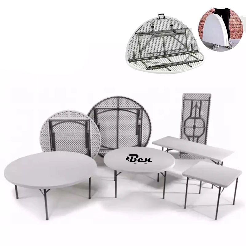 People Round Banquet Hdpe Plastic Folding Dining Table 2