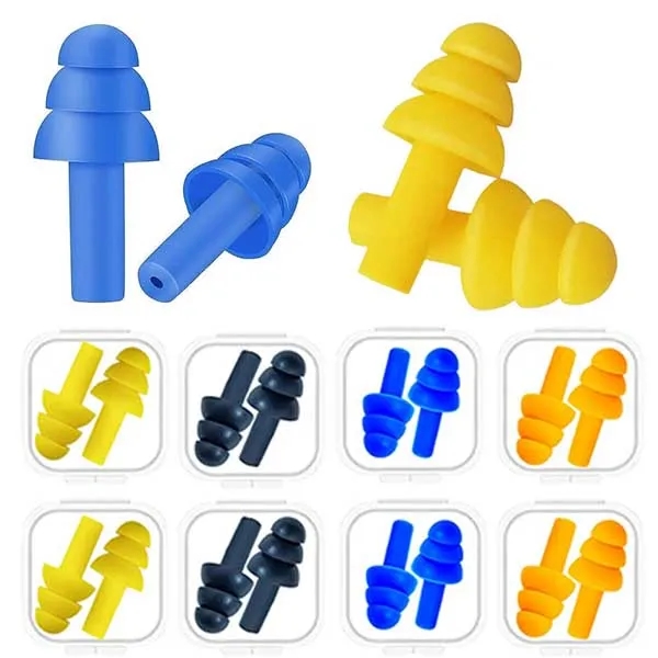 Earplugs Reusable Silicone Ear Plugs In Storage Cases 3