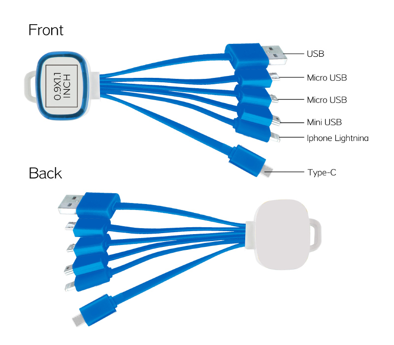 6-in-1 LED Charging Cable 2