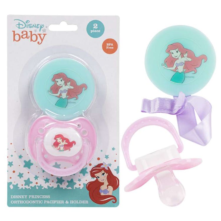 Disney Pacifier & Clip Sets - Little Mermaid 2pk 1