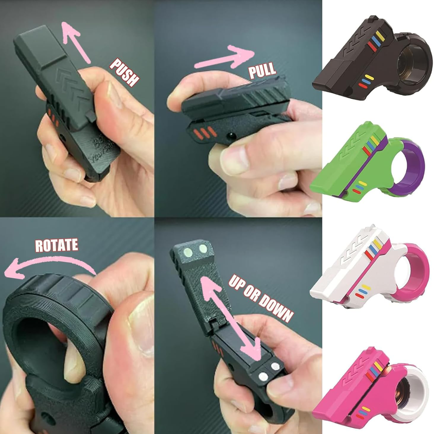 Haptic Slider Fidget Spinner Gun Stress Relief Toys 2