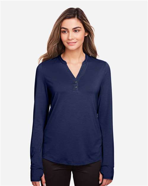 Women's JAQ Stretch Performance V-Neck Snap Pullover - NE400W 6