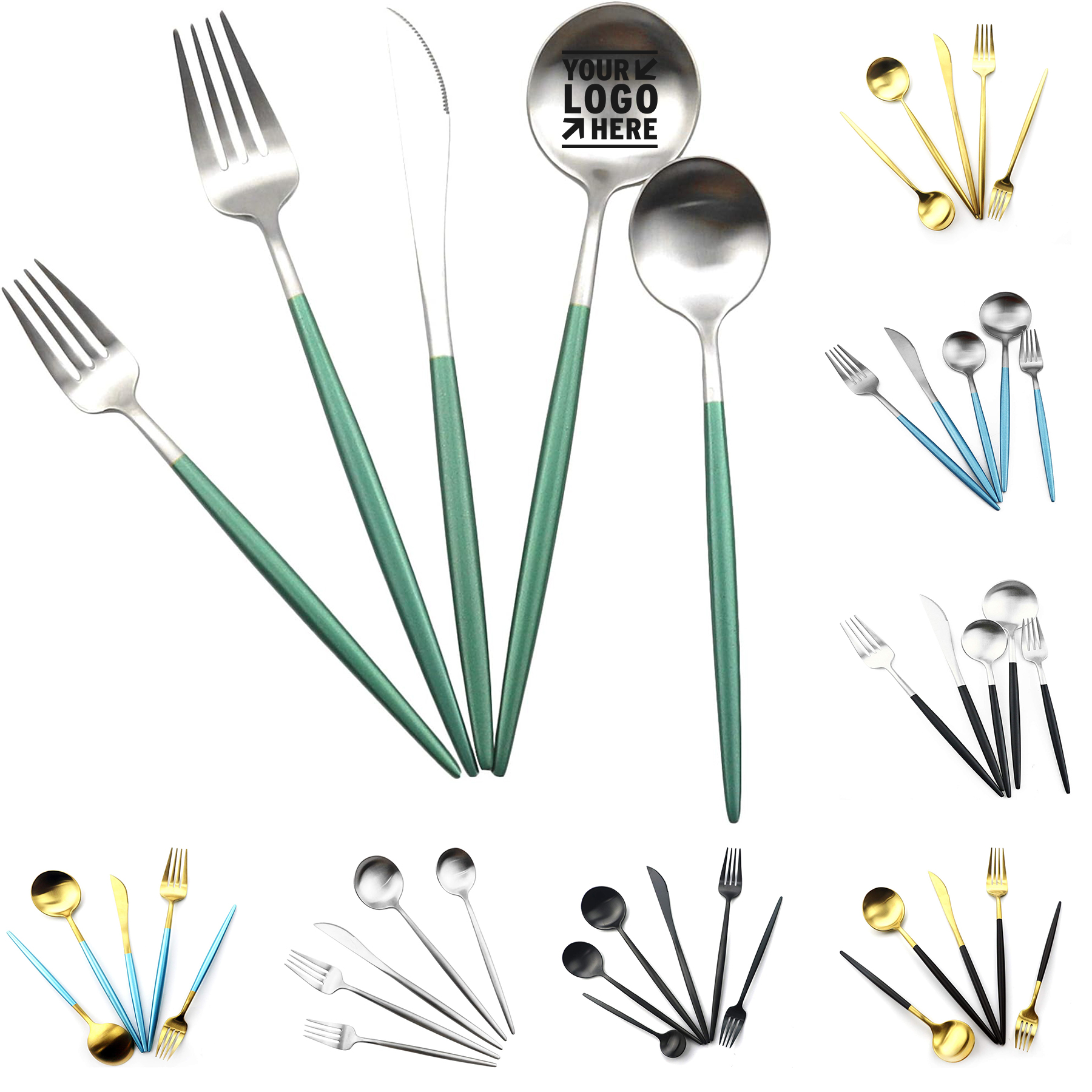 5 Pieces Stainless Steel Tableware Set 2