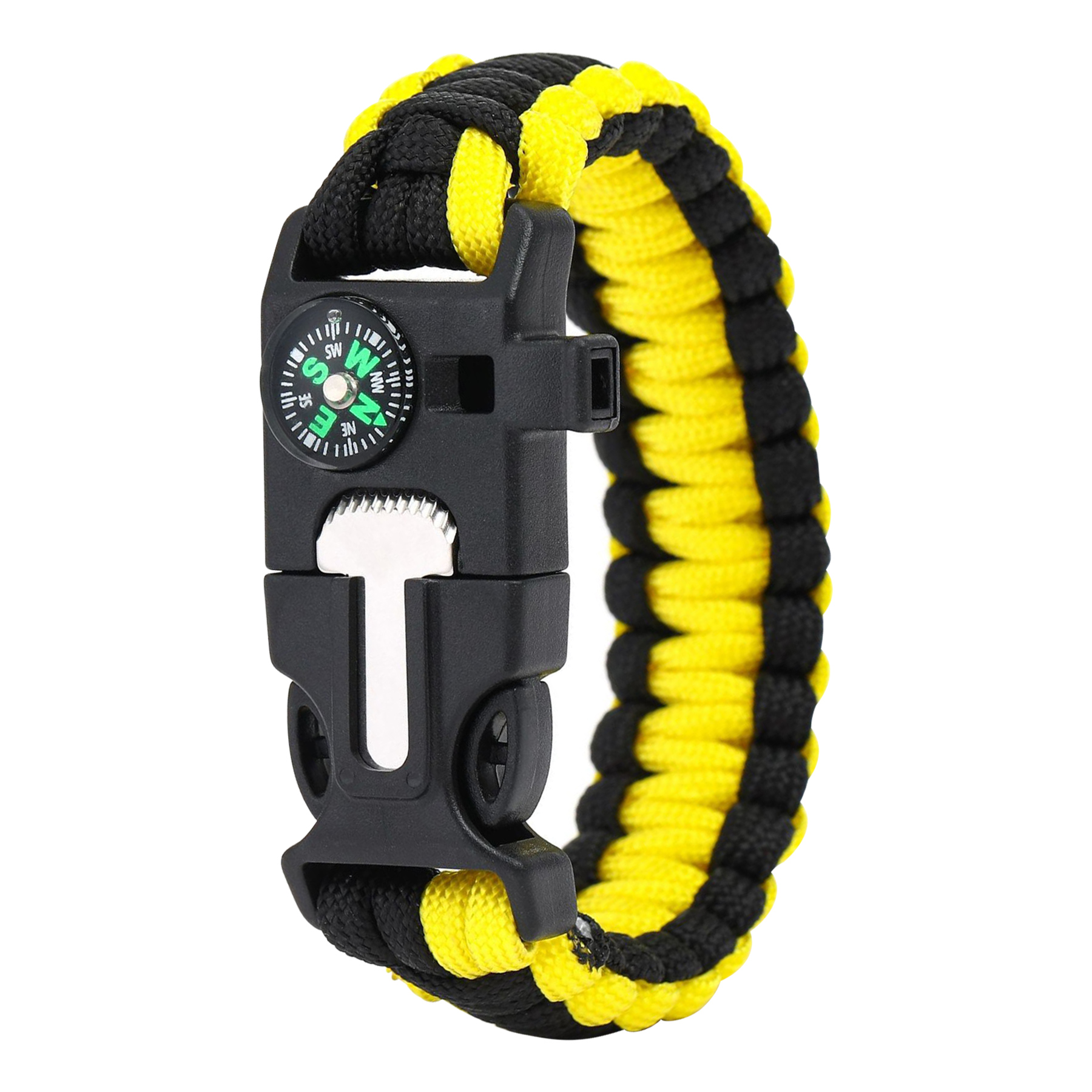 6-In-1 10'' Survival Polyester Paracord Bracelet 12