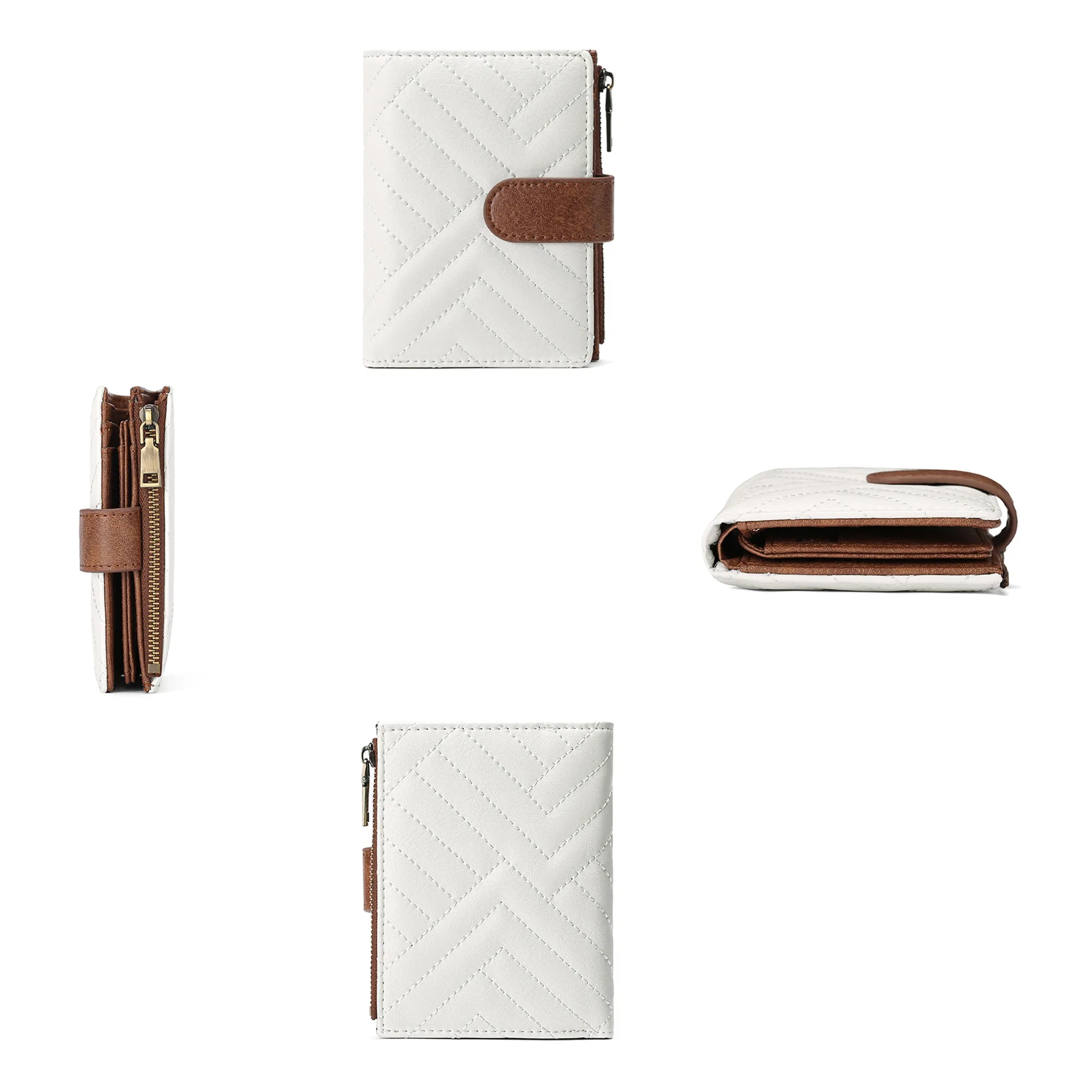 Women Leather Bifold Small Wallet 6