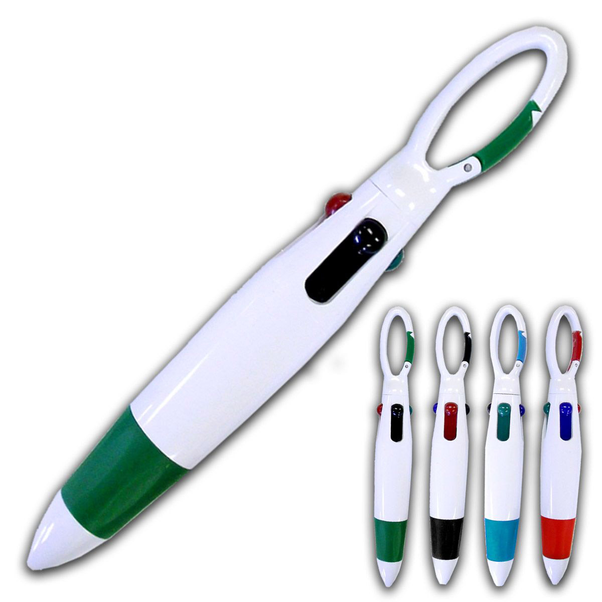 4-Color Ballpoint Custom Pen With Carabiners Clip 5
