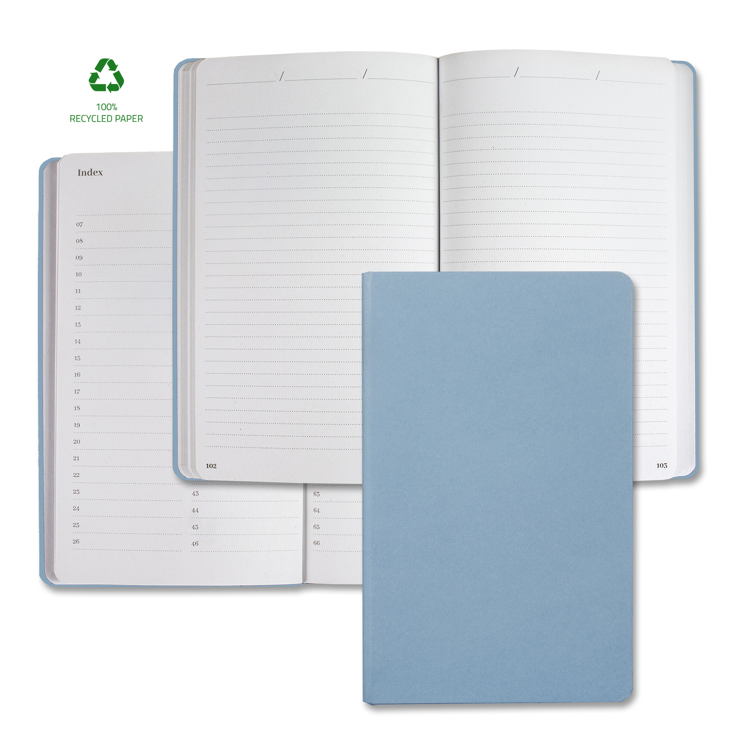 Castelli Samoa ECO Indexed Recycled White Page Journal 4