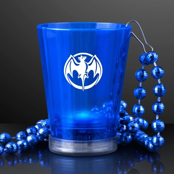 1.5 oz. Light Up Shot Glass on Party Bead Necklaces 16