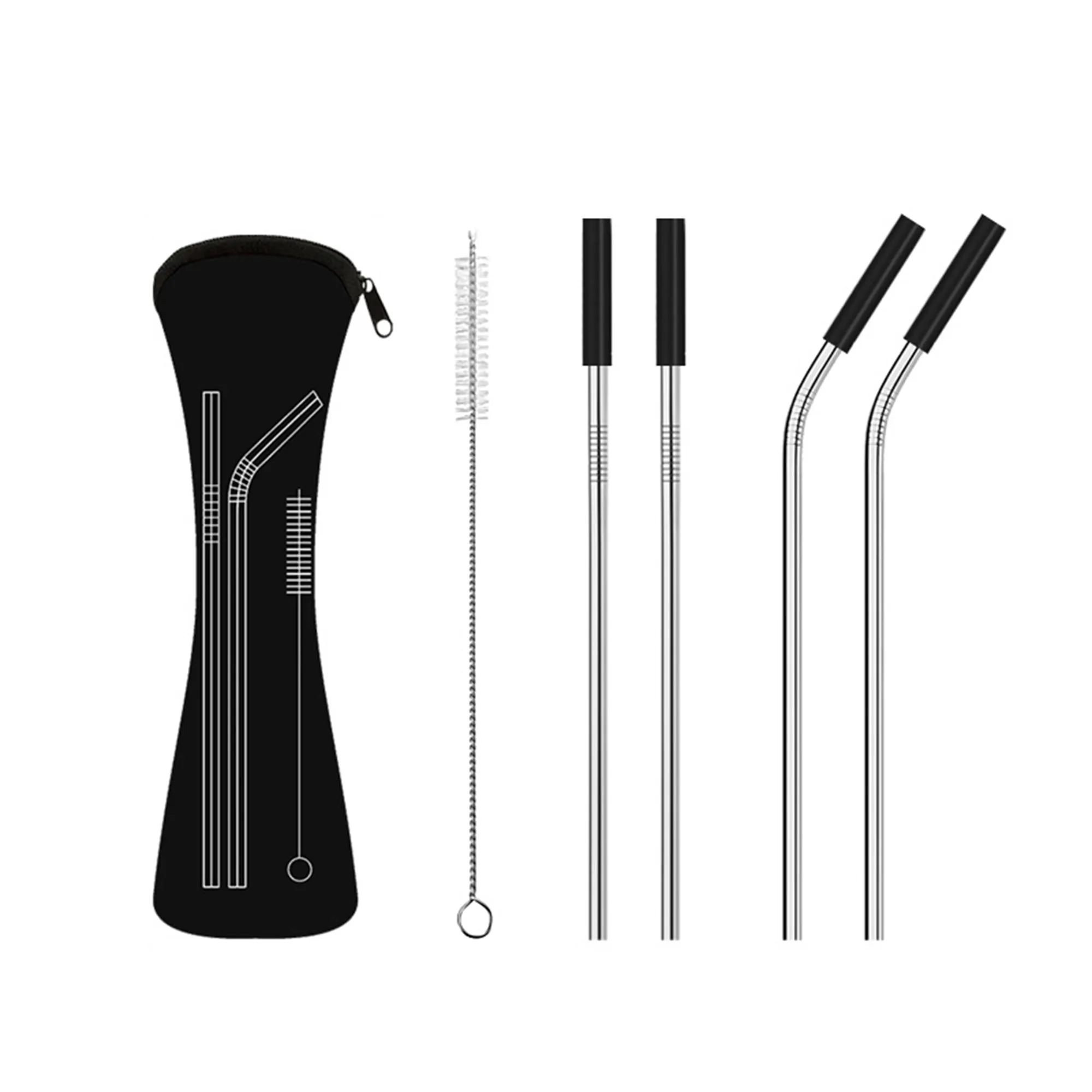 Stainless Steel Straw Set 5