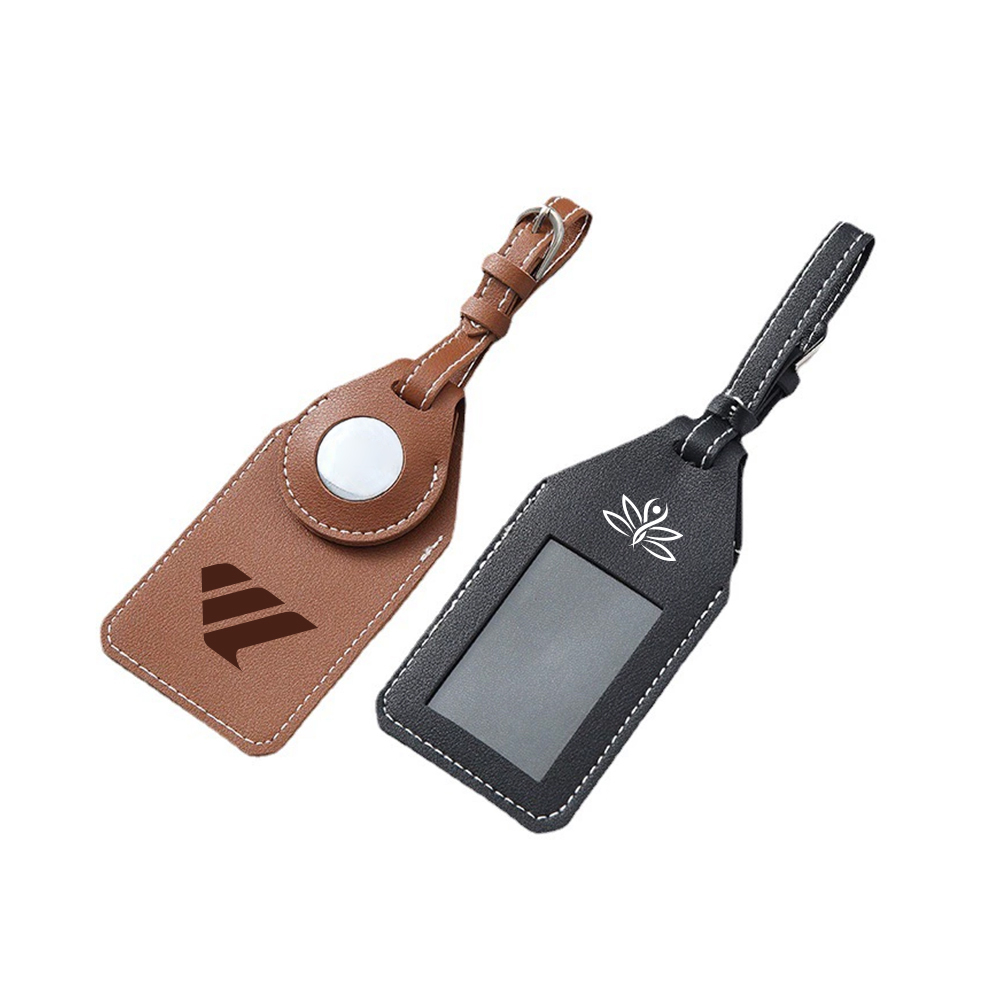 PU Luggage Tag with AirTag Slot 17
