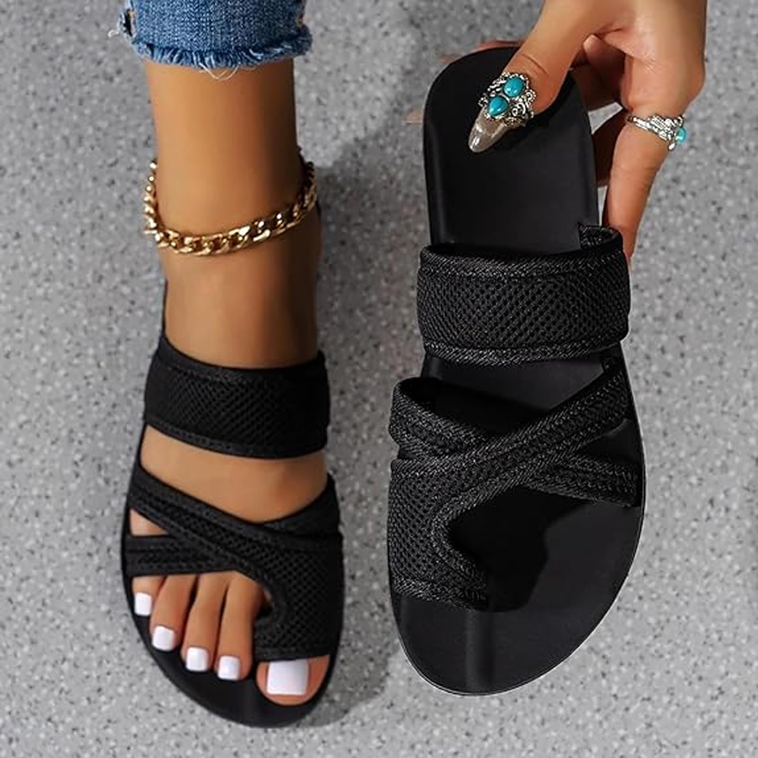 Breathable Mesh Slide Sandals for Women 5