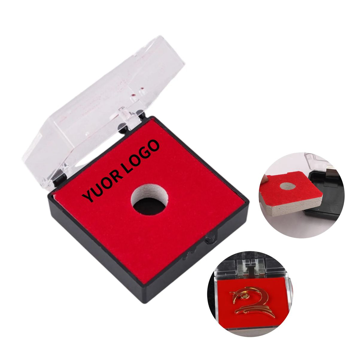 Acrylic Pin Box with Velvet Lining 2